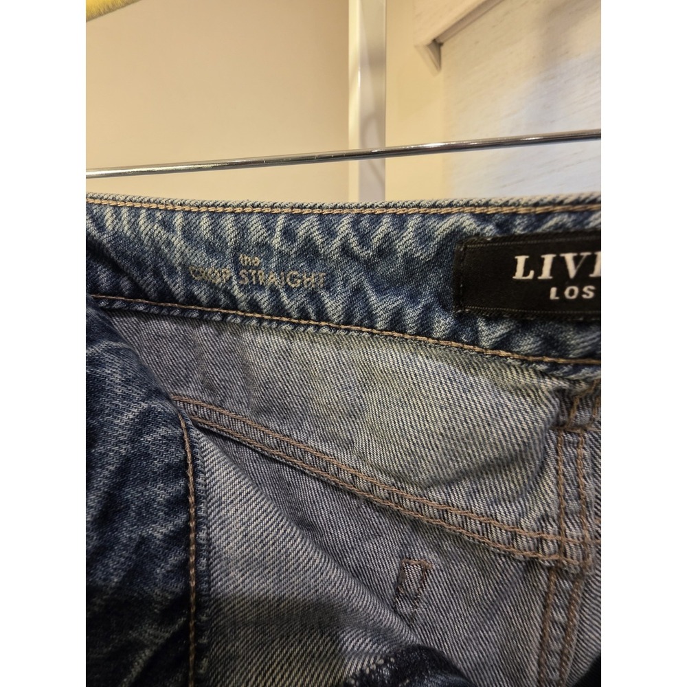 Liverpool Los Angeles Jeans Womens 12/36 Blue Straight Distressed - Picture 13 of 16